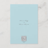 Zachte blauwe orchidee bruiloft details informatiekaartje (Achterkant)