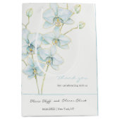 Zachte Blauwe Orchidee Bruiloft Medium Cadeauzakje (Voorkant)