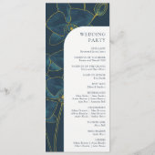 Zachte Blauwe Orchidee Bruiloft Programmakaart (Achterkant)