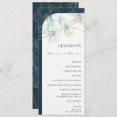 Zachte Blauwe Orchidee Bruiloft Programmakaart (Voorkant / Achterkant)