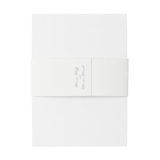 Zachte Blauwe Orchidee Bruiloft Uitnodigingen Wikkel (Achterkant Voorbeeld)