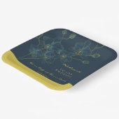 Zachte Blauwe Orchidee Bruiloft Welkom Papieren Bordje (Gebogen)