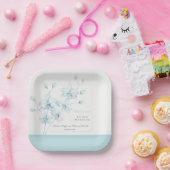 Zachte Blauwe Orchidee Bruiloft Welkom Papieren Bordje (Feest)