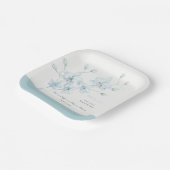 Zachte Blauwe Orchidee Bruiloft Welkom Papieren Bordje (Gebogen)