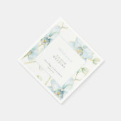 Zachte Blauwe Orchidee Bruiloft Welkom Servet (Hoek)