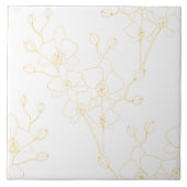 Zachte Blauwe Orchidee Tegeltje (Voorkant)