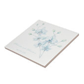 Zachte Blauwe Orchidee Tegeltje (Zijkant)