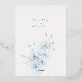 Zachte Blauwe Orchidee Verlovingsfeest Uitnodiging (Achterkant)
