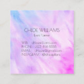 Zachte blauwe Paarse Abstracte Waterverf bij het s Vierkante Visitekaartje (Achterkant)