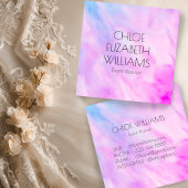 Zachte blauwe Paarse Abstracte Waterverf bij het s Vierkante Visitekaartje