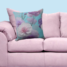 Zachte blauwe paarse roze zijden bloemen stof