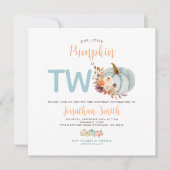 Zachte blauwe pompoen zijn twee dagen oud. kaart (Voorkant)