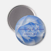 Zachte Blauwe Roos Magneet (Voorkant / Achterkant)