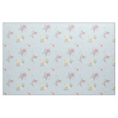 Zachte Blauwe Roos Waterverf Bloem Stof (Yard (91,4 cm))