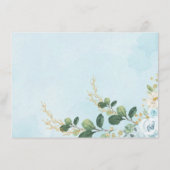 Zachte Blauwe Rozen Olifant Groene Luier Raffle Informatiekaartje (Achterkant)