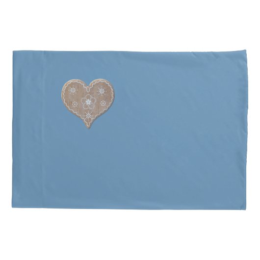 Zachte blauwe standaard Kussensloop, ingesteld op Kussensloop (Achterkant-Links)