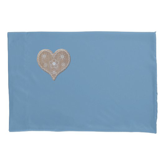 Zachte blauwe standaard Kussensloop, ingesteld op Kussensloop (Voorkant-Links)