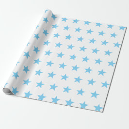 Zachte blauwe sterren cadeaupapier