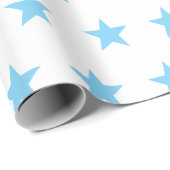 Zachte blauwe sterren cadeaupapier (Rol Hoek)
