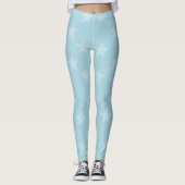 Zachte blauwe sterren leggings (Voorkant)