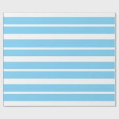 Zachte blauwe strepen cadeaupapier (Vlak)