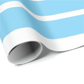 Zachte blauwe strepen cadeaupapier (Rol Hoek)