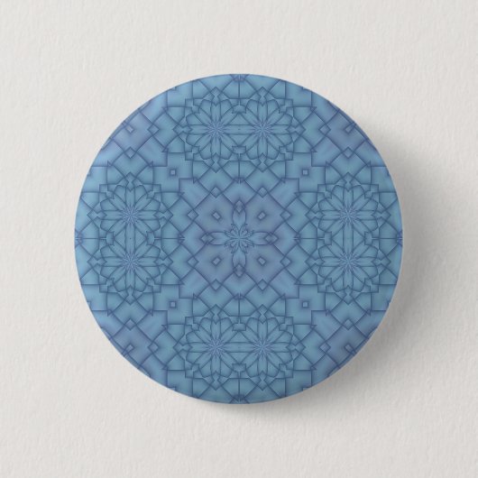 Zachte Blauwe Tracering #2 Ronde Button 5,7 Cm (Voorkant)
