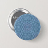 Zachte Blauwe Tracering #2 Ronde Button 5,7 Cm (Voorkant /achterkant)