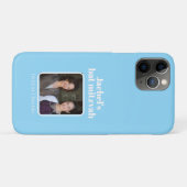 Zachte Blauwe Vette Typografie Bat Mitzvah Case-Mate iPhone Case (Achterkant (horizontaal))