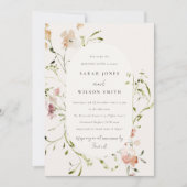 Zachte blauwe Waterverf, Floral morning na Kaart (Voorkant)