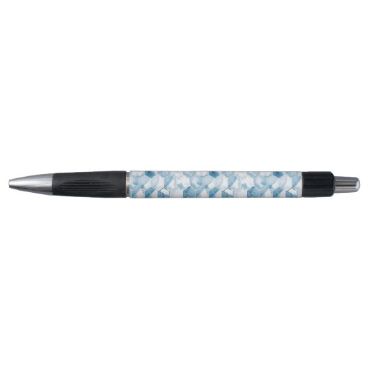 Zachte blauwe Waterverf kanotype Patroon Pen (Voorkant)