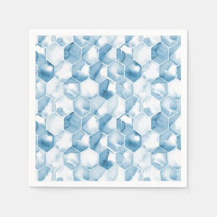 Zachte blauwe Waterverf kanotype Patroon Servet