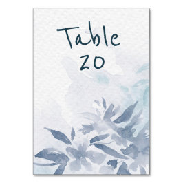 Zachte blauwe Waterverf laat bruiloft receptie Kaart