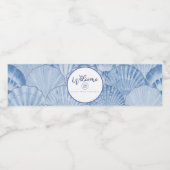 Zachte blauwe Waterverf Schudklieretiket Waterfles Etiket (Enkel label)