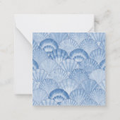 Zachte blauwe Waterverf Seashell Custom Note-Kaart Notitiekaartje (Achterkant)