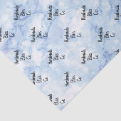 Zachte Blauwe Witte Marmer Tissuepapier (Detail)