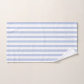 Zachte Blauwe Witte Verticale Streeppatroon Kunst Bad Handdoek (Handdoek)