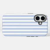 Zachte Blauwe Witte Verticale Streeppatroon Kunst Case-Mate iPhone Case (Achterkant (horizontaal))