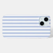 Zachte Blauwe Witte Verticale Streeppatroon Kunst Case-Mate iPhone Case (Achterkant (horizontaal))