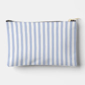 Zachte Blauwe Witte Verticale Streeppatroon Kunst Etui (Achterkant)
