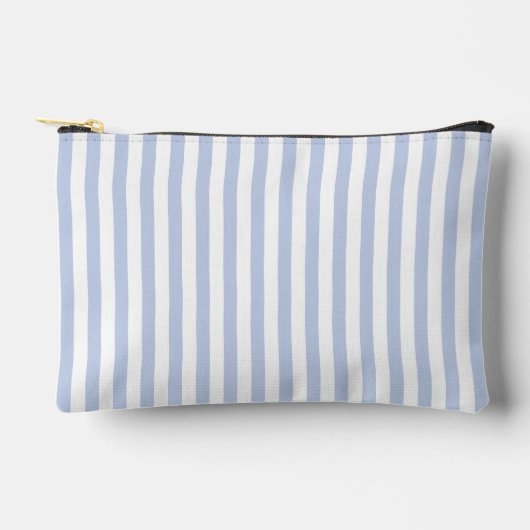 Zachte Blauwe Witte Verticale Streeppatroon Kunst Etui (Voorkant)