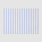 Zachte Blauwe Witte Verticale Streeppatroon Kunst Tissuepapier (Voorkant)