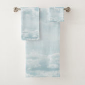 Zachte blauwe wolken #2 #wolken #muur #kunst bad handdoek (Insitu)
