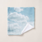 Zachte blauwe wolken #2 #wolken #muur #kunst bad handdoek (Wasdoekje)