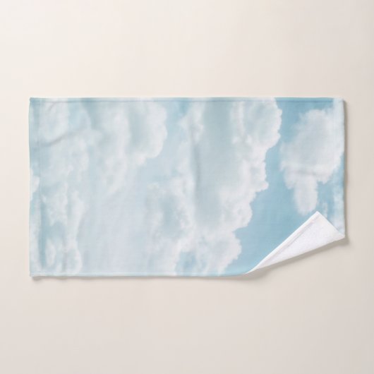 Zachte blauwe wolken #2 #wolken #muur #kunst bad handdoek (Handdoek)