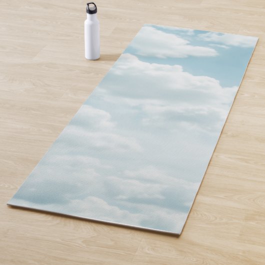 Zachte blauwe wolken #2 #wolken #muur #kunst yogamat (In situ)