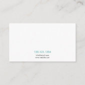 Zachte Blauwgroen Abstracte golven Massagetherapie Visitekaartje (Achterkant)