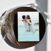 Zachte Blauwgroen banner foto slaat de datum-aanko Kaart