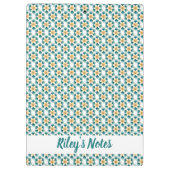 Zachte Blauwgroen bloemnaam Klembord (Achterkant)