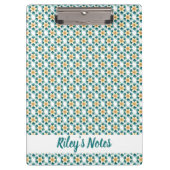 Zachte Blauwgroen bloemnaam Klembord (Voorkant)